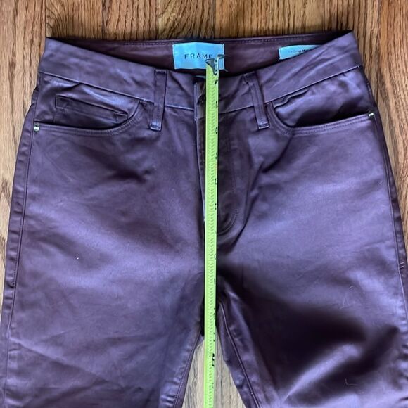 Frame Burgundy Le Crop Mini Boot Jeans Sz 25 - Picture 4 of 10